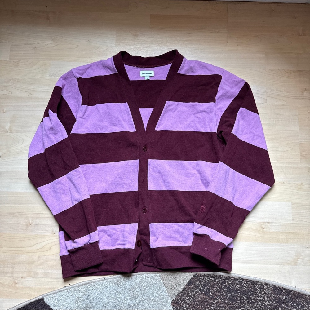 Striped Burgundy/Pink Cardigan